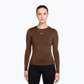 Dámské tréninkové tričko Longsleeve Nike One Fitted cacao wow/white