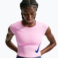 Dámské běžecké tričko Nike Tempo Swoosh Run Dri-Fit pink rise/pink rise/old royal
