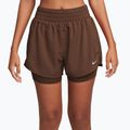Dámské šortky Nike One Dri-Fit High-Waisted 3" 2In1 cacao wow/white