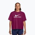 Dámské tréninkové tričko Nike Pro Dri-Fit Loose true berry/white