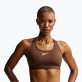 Dámská sportovní podprsenka Nike Swoosh Medium Support cacao wow/white