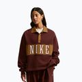Dámská mikina Nike Studio Fleece Medium Weight mystic dates/light british tan/sail