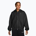 Dámská mikina Nike Studio Fleece Medium Weight Oversized Full Zip total black/sail