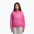 Dětská mikina New Balance FT Stacked Logo Hoodie pink satin