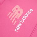 Dětská mikina New Balance FT Stacked Logo Hoodie pink satin 9