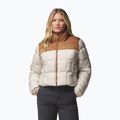 Dámská zateplená bunda Columbia Puffect III Cropped dark stone/camel brown