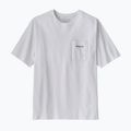 Pánské tričko na lezení Patagonia Boardshort Logo Pocket Responsibili fiber white