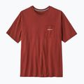 Pánské tričko na lezení Patagonia Boardshort Logo Pocket Responsibili rusty red