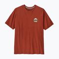 Pánské tričko na lezení Patagonia Great Waves Responsibili-Tee rusty red