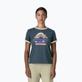 Dámské tričko Patagonia Great Waves Ringer Tee summit blue