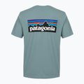 Pánské tričko na lezení Patagonia P-6 Logo blue sage 2