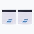 Potítka  Babolat Logo Wristband 2 ks white/drive blue