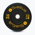 Olympijské bumperové závaží Sveltus Training Olympic Disc 15 kg black