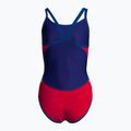 Dámské jednodílné plavky arena Team Stripe Super Fly Back One Piece červeno-modrý 001195/477 2