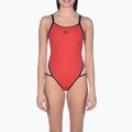 Dámské jednodílné plavky arena Team Stripe Super Fly Back One Piece červeno-černy 001195/415 5
