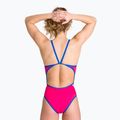 Dámské jednodílné plavky arena Team Stripe Super Fly Back One Piece růžový 001195/970 6