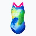 Dětské jednodílné plavky Arena Pro Back Placement modro-zelené 005088