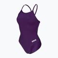 Dámské jednodílné plavky Arena Team Light Drop Solid plum/white 3