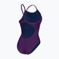 Dámské jednodílné plavky Arena Team Light Drop Solid plum/white 4