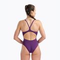 Dámské jednodílné plavky Arena Team Light Drop Solid plum/white 7