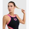 Dámské jednodílné plavky  arena One Biglogo One Piece black/fluo pink 4