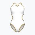 Dámské jednodílné plavky Arena One Biglogo One Piece white/gold