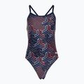 Dámské jednodílné plavky arena Kikko Pro Swimsuit Challenge Back navy/team redwhiteblue