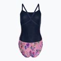 Dámské jednodílné plavky arena Rose Texture Swimsuit Xcross Back multi pink/navy 2