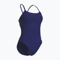 Dámské jednodílné plavky arena Lace Back Solid navy/white 3