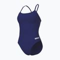 Dámské jednodílné plavky arena Lace Back Solid navy/white 4
