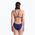 Dámské jednodílné plavky arena Lace Back Solid navy/white 7