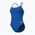 Dámské jednodílné plavky arena Lace Back Solid royal/white 4