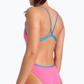 Dámské jednodílné plavky arena Lace Back Solid shocking pink/blue river 5