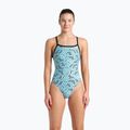 Dámské jednodílné plavky  arena Escape Challenge Back black/water blue multi