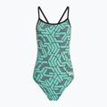 Dámské jednodílné plavky  arena Escape Challenge Back black/water blue multi
