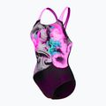 Dámské jednodílné plavky  arena Imaginary Swim Pro Back black/shocking pink/multi 3