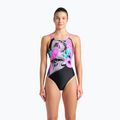 Dámské jednodílné plavky  arena Imaginary Swim Pro Back black/shocking pink/multi 5