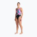 Dámské jednodílné plavky  arena Imaginary Swim Pro Back black/shocking pink/multi 6