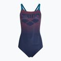 Dámské jednodílné plavky  arena Foggy Dots Swim Pro Back navy / blue cosmo