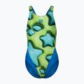 Dětské jednodílné plavky arena Star Shaped Swim Tech L blue river/soft green/multi
