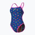 Dámské jednodílné plavky  arena Reversible Swimsuit Challenge Back royal multi/shocking pink 5