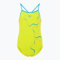 Dětské jednodílné plavky arena Star Graphic Lightdrop Back soft green / turquoise