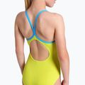 Dětské jednodílné plavky arena Star Graphic Lightdrop Back soft green / turquoise 8