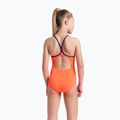 Dětské jednodílné plavky arena Star Graphic Lightdrop Back bright coral / plum 3