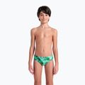 Dětské plavky arena Foam Swim Briefs black/soft green multi 5