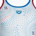 Dámské jednodílné plavky arena One Fireflow Double Cross červené/modré river/bílé multi 3