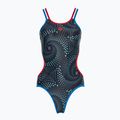 Dámské jednodílné plavky arena One Fireflow Double Cross blue river/red/black multi