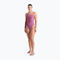 Dámské jednodílné plavky  arena Pink Dahlia Lace Back shocking pink/multi 2