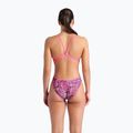 Dámské jednodílné plavky  arena Pink Dahlia Lace Back shocking pink/multi 3