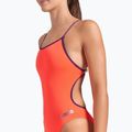 Dámské jednodílné plavky arena Lace Back Solid bright coral/plum 4